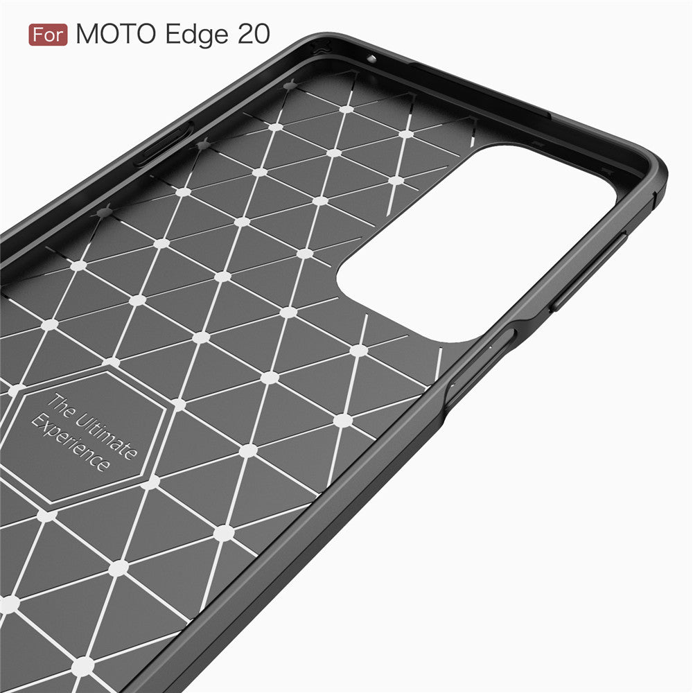 Husa de protectie Techsuit Carbon Silicone compatibil cu Motorola Edge 20 5G, Negru