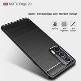 Husa de protectie Techsuit Carbon Silicone compatibil cu Motorola Edge 20 5G, Negru