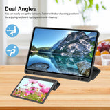Husa de protectie tableta Techsuit Flex Trifold (with Pencil Holder) compatibil cu Samsung Galaxy Tab A7 Lite, Negru