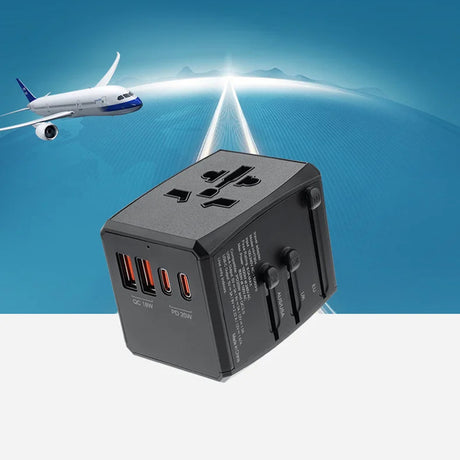 Incarcator Techsuit Travel Adapter (HHT904-W2), PD20W, 2 x USB, 2 xType-C, EU, UK, AUS, US, Alb