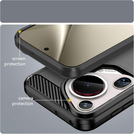 Husa de protectie Techsuit Carbon Silicone compatibil cu Huawei Pura 70 Ultra, Albastru