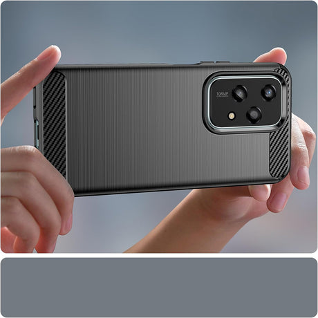 Husa de protectie Techsuit Carbon Silicone compatibil cu Honor 200 Lite, Negru