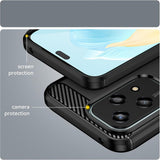 Husa de protectie Techsuit Carbon Silicone compatibil cu Honor 200 Lite, Albastru