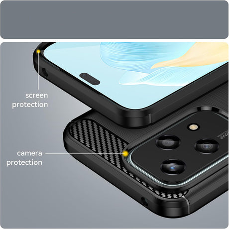 Husa de protectie Techsuit Carbon Silicone compatibil cu Honor 200 Lite, Albastru