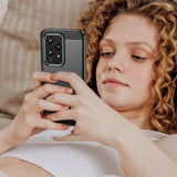 Husa de protectie Techsuit Carbon Silicone compatibil cu Honor 200 Lite, Albastru