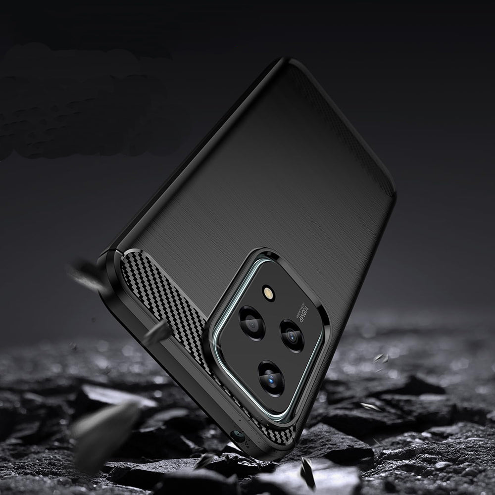 Husa de protectie Techsuit Carbon Silicone compatibil cu Honor 200 Lite, Albastru