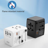 Incarcator Techsuit Travel Adapter (HHT905), PD45W, 2 x USB, 3 x Type-C, EU, UK, AUS, US, Negru