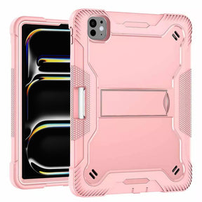 Husa de protectie tableta Techsuit Rugged TabShell + Screen Protector compatibil cu iPad Pro 11 (2024) / iPad Pro 11 (2025), Roz Auriu