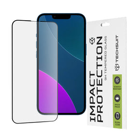 Folie de protectie Techsuit 111D Full Cover / Full Glue Glass compatibil cu iPhone 13 mini, Negru