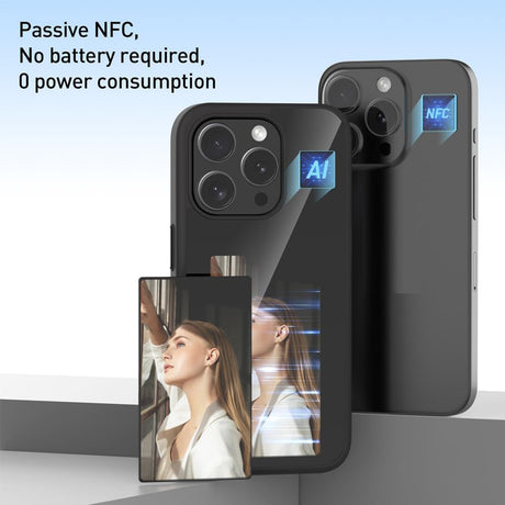 Husa de protectie Techsuit SmartScreen NFC compatibil cu iPhone 15 Pro, Negru