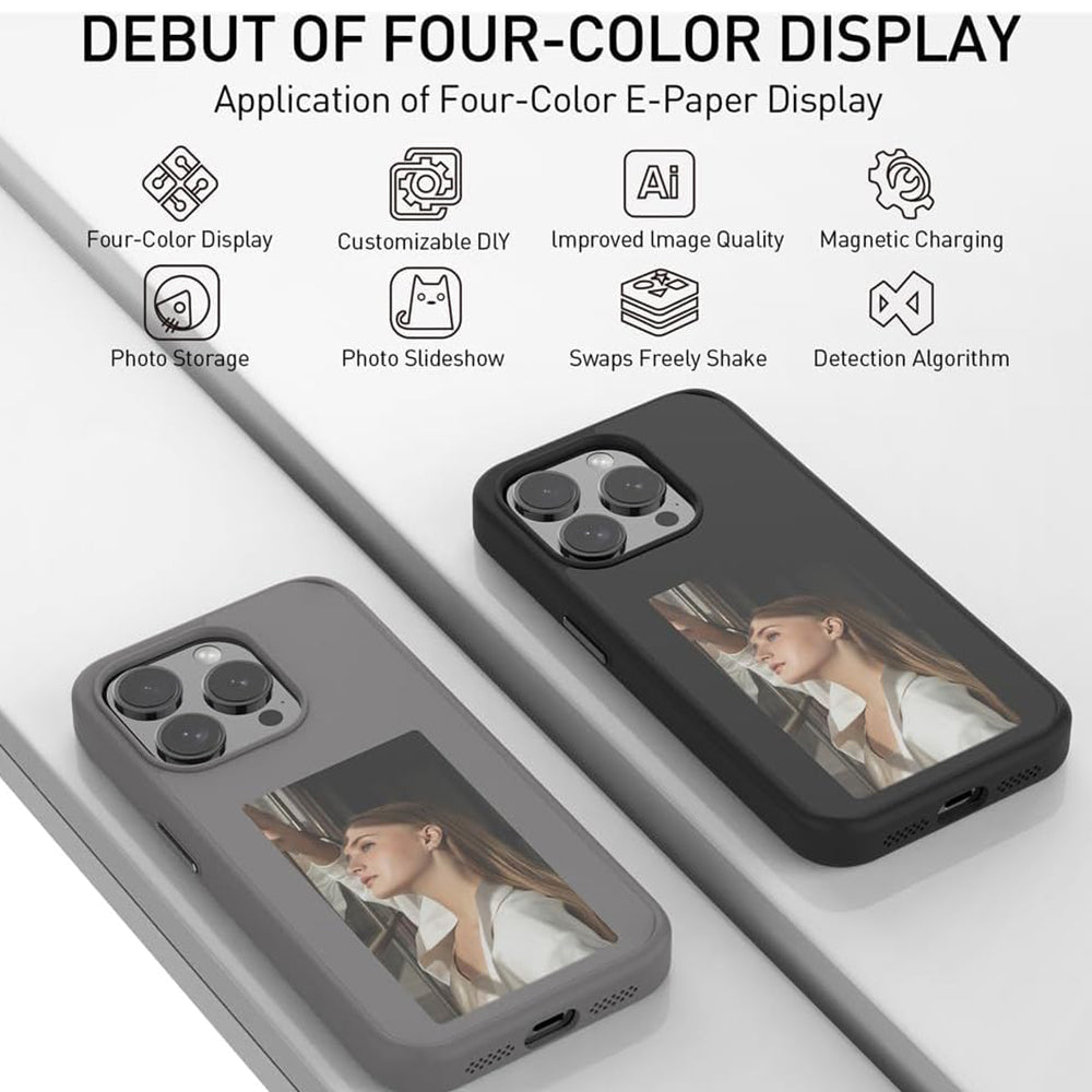 Husa de protectie Techsuit SmartScreen NFC compatibil cu iPhone 15 Pro, Negru