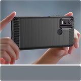 Husa de protectie Techsuit Carbon Silicone compatibil cu Nokia C22, Negru