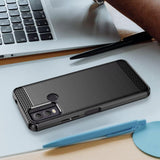 Husa de protectie Techsuit Carbon Silicone compatibil cu Nokia C22, Negru