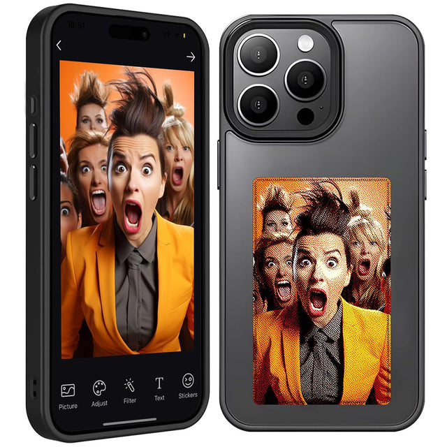 Husa de protectie Techsuit SmartScreen NFC compatibil cu iPhone 15 Pro, Negru