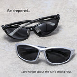Techsuit Bike Glasses (9309), for Cycling and Sport Outdoor Activities, Polarized, PC Frame, Unisex, Negru / Gray