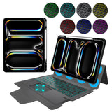 Husa de protectie tableta Techsuit KeyTab Pro + Screen Protector (with RGB Wireless Keyboard/Stylus Pen Holder) compatibil cu iPad Pro 13 (2024) / iPad Pro 13 (2025) - Black