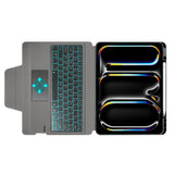 Husa de protectie tableta Techsuit KeyTab Pro + Screen Protector (with RGB Wireless Keyboard/Stylus Pen Holder) compatibil cu iPad Pro 13 (2024) / iPad Pro 13 (2025) - Black