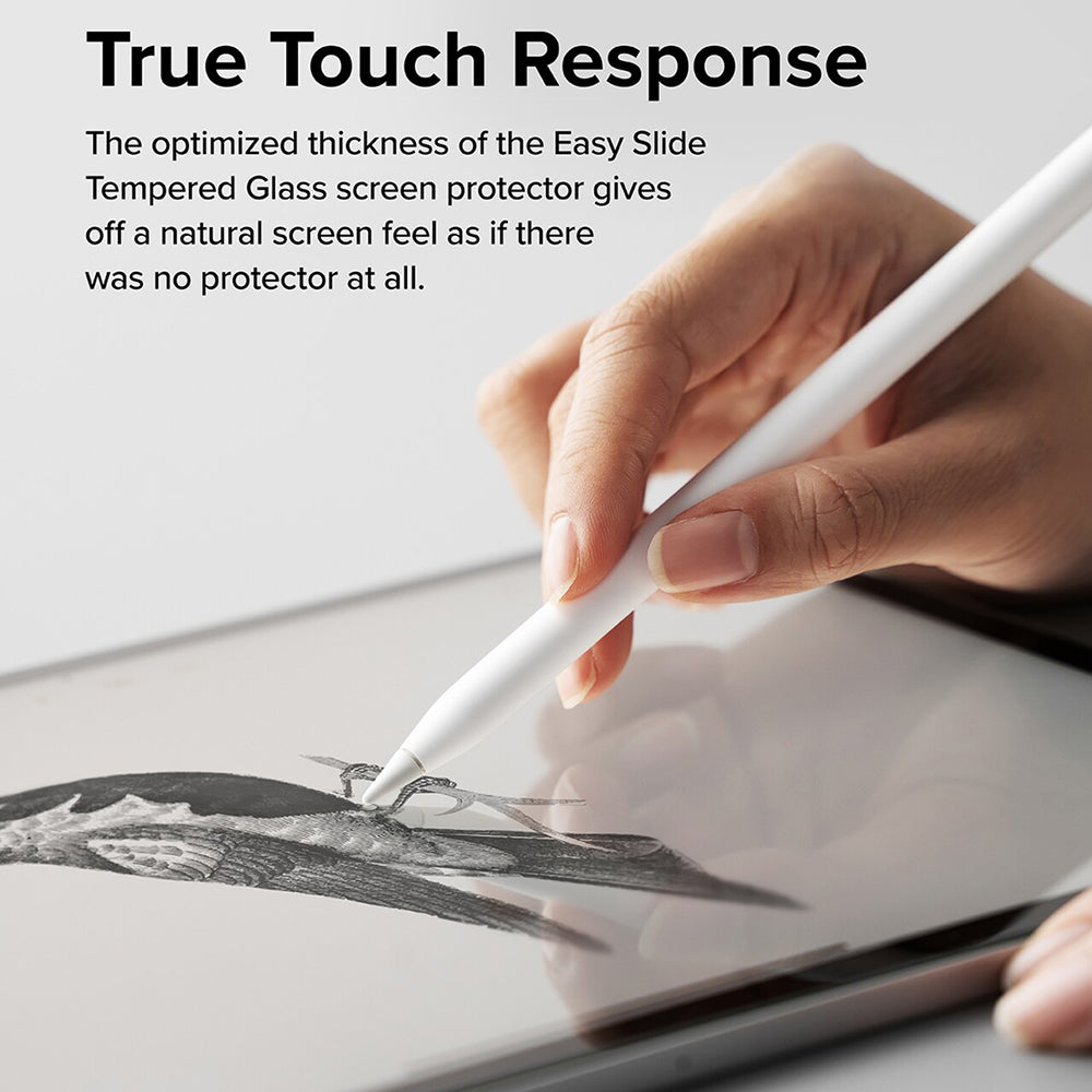 Husa de protectie tableta Ringke Easy Slide Tempered Glass compatibil cu iPad Air 13 (2024) / Air 13 (2025) / Air 13 (2026), Transparent