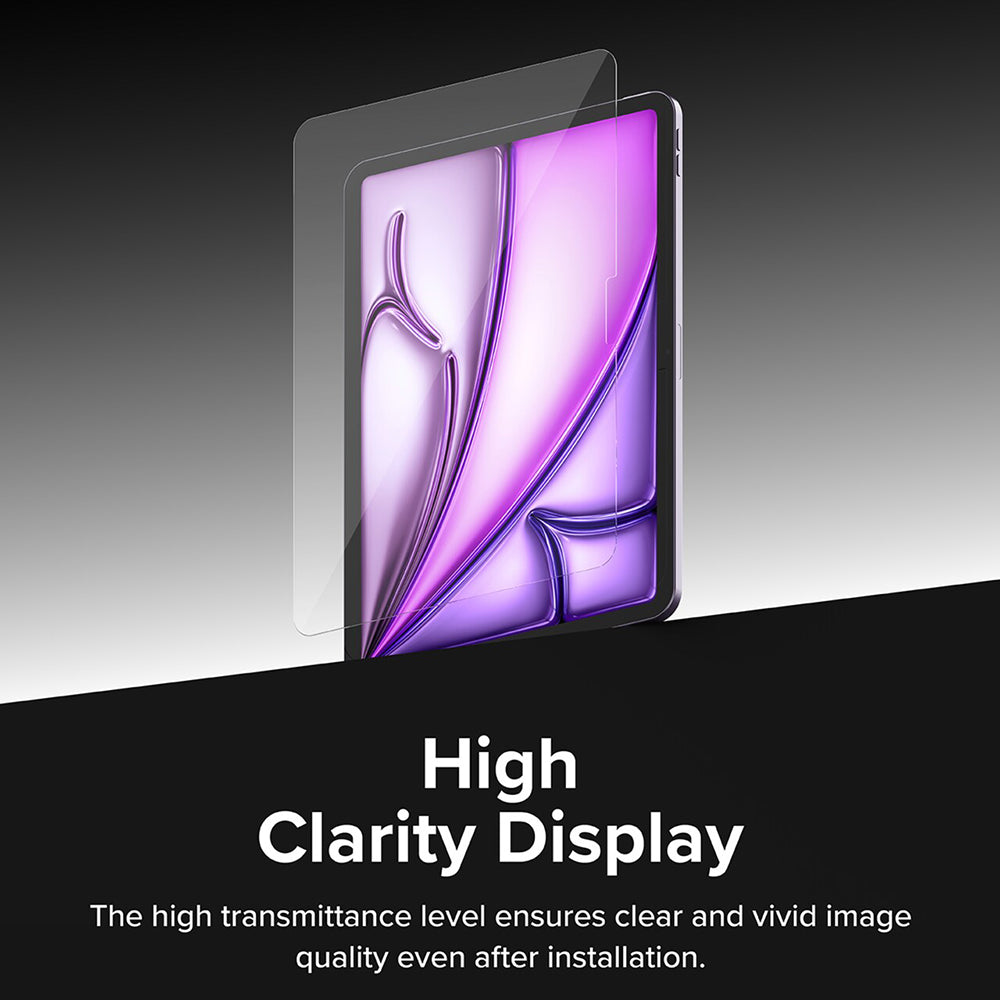 Husa de protectie tableta Ringke Easy Slide Tempered Glass compatibil cu iPad Air 11 (2024) / Air 11 (2025) / Air 11 (2026), Transparent