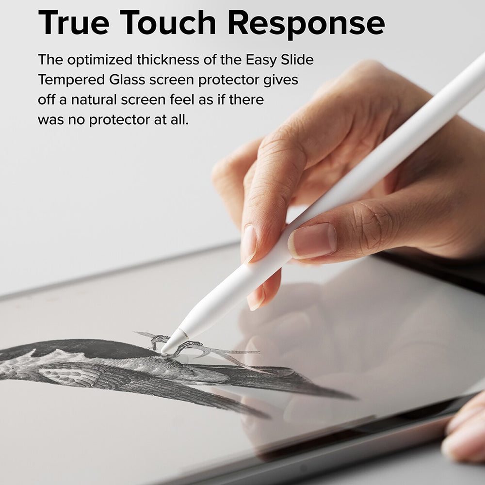 Husa de protectie tableta Ringke Easy Slide Tempered Glass compatibil cu iPad Air 11 (2024) / Air 11 (2025) / Air 11 (2026), Transparent