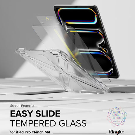 Husa de protectie tableta Ringke Easy Slide Tempered Glass compatibil cu iPad Pro 11 (2024) / iPad Pro 11 (2025), Transparent