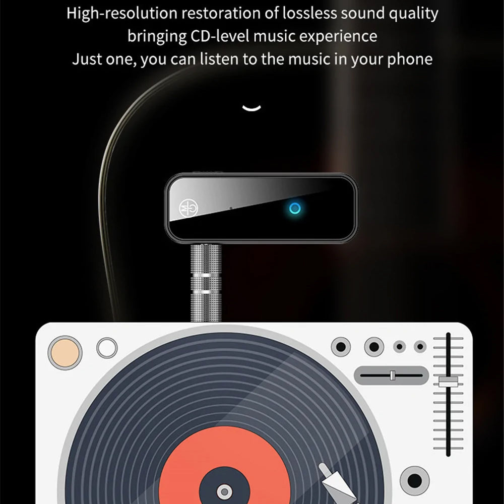 Gadget Yesido Audio Adapter Bluetooth (YAU25), Aux Jack 3.5mm, Negru