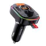 Incarcator Yesido (Y45), 2xUSB-A / Type-C, 18W, Modulator FM, Negru