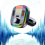 Incarcator Yesido (Y45), 2xUSB-A / Type-C, 18W, Modulator FM, Negru