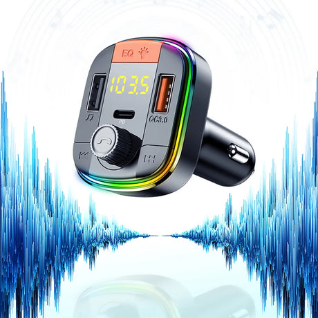 Incarcator Yesido (Y45), 2xUSB-A / Type-C, 18W, Modulator FM, Negru