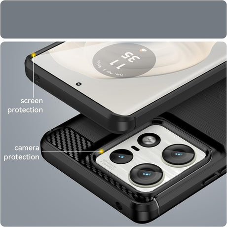 Husa de protectie Techsuit Carbon Silicone compatibil cu Motorola Edge 50 Ultra, Albastru