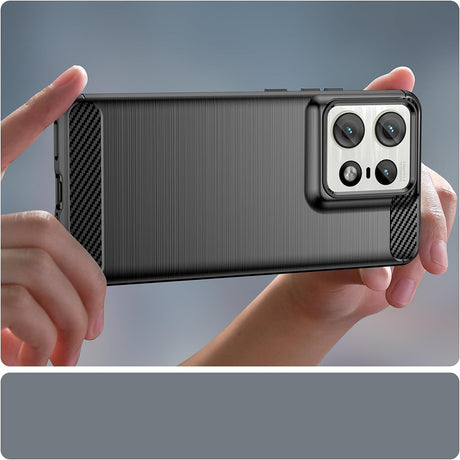 Husa de protectie Techsuit Carbon Silicone compatibil cu Motorola Edge 50 Ultra, Albastru