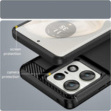 Husa de protectie Techsuit Carbon Silicone compatibil cu Motorola Edge 50 Ultra, Negru
