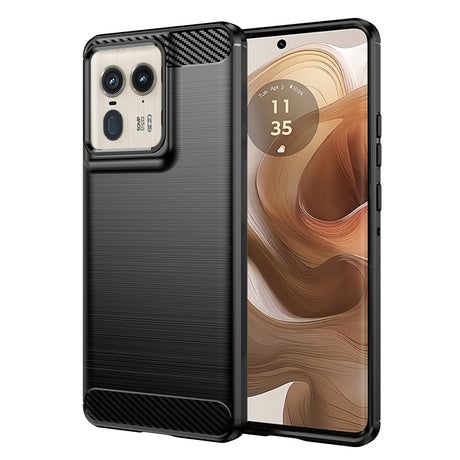 Husa de protectie Techsuit Carbon Silicone compatibil cu Motorola Edge 50 Ultra, Negru