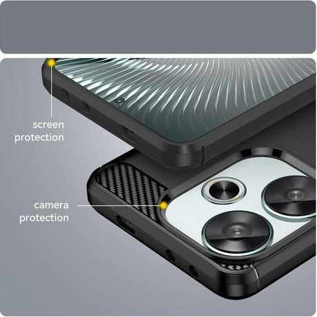 Husa de protectie Techsuit Carbon Silicone compatibil cu Xiaomi Poco F6, Albastru