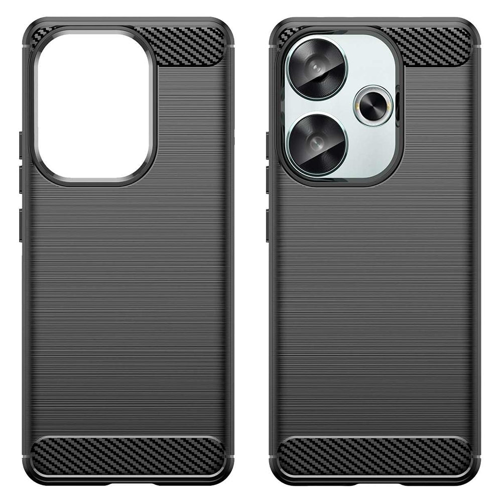 Husa de protectie Techsuit Carbon Silicone compatibil cu Xiaomi Poco F6, Negru