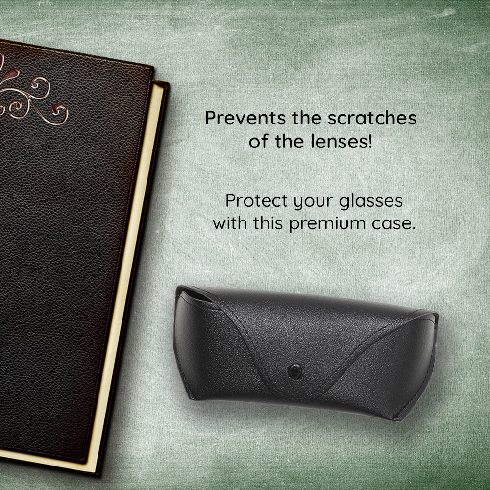 Techsuit Glasses Case (ETPU3), Eco Leather, 167 x 70 x 40mm, Roz