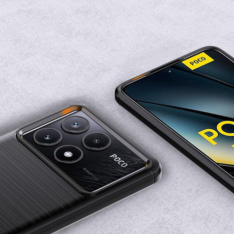 Husa de protectie Techsuit Carbon Silicone compatibil cu Xiaomi Poco F6 Pro, Negru