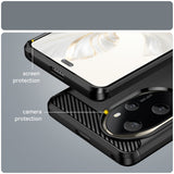Husa de protectie Techsuit Carbon Silicone compatibil cu Honor 200 Pro, Negru