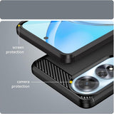 Husa de protectie Techsuit Carbon Silicone compatibil cu Oppo A60 4G, Negru