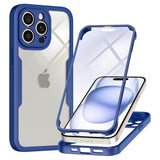 Folie de protectie Techsuit ColorVerse 360 Series + compatibil cu iPhone 15 Pro Max, Albastru