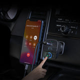 Gadget Ugreen FM Modulator with Car Charger CD229 (80910), 2x USB-A, 1xType-C, TF Card Slot with LED Display, 31.5W, Negru