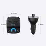 Gadget Ugreen FM Modulator with Car Charger CD229 (80910), 2x USB-A, 1xType-C, TF Card Slot with LED Display, 31.5W, Negru