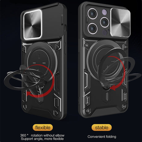 Husa de protectie Techsuit CamGuard Pro compatibil cu iPhone 16 Pro, Roz Auriu
