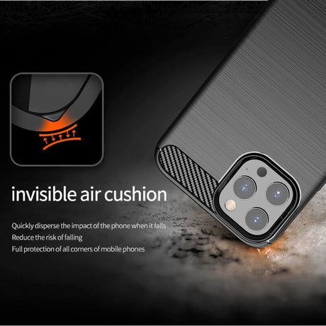 Husa de protectie Techsuit Carbon Silicone compatibil cu iPhone 13 Pro, Negru