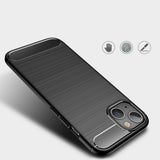 Husa de protectie Techsuit Carbon Silicone compatibil cu iPhone 13, Negru