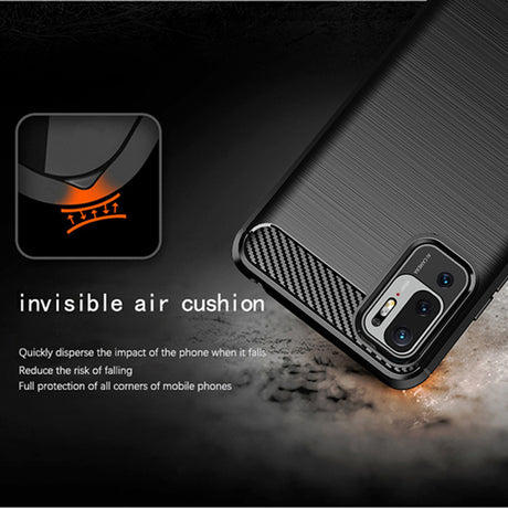 Husa de protectie Techsuit Carbon Silicone compatibil cu Xiaomi Redmi Note 10 5G / Poco M3 Pro 5G, Negru