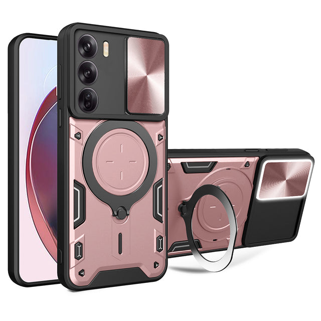 Husa de protectie Techsuit CamGuard Pro compatibil cu Oppo Reno12, Roz Auriu