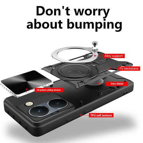 Husa de protectie Techsuit CamGuard Pro compatibil cu Honor 200, Negru