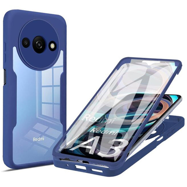 Folie de protectie Techsuit ColorVerse 360 Series + compatibil cu Xiaomi Redmi A3 / Redmi A3x, Albastru
