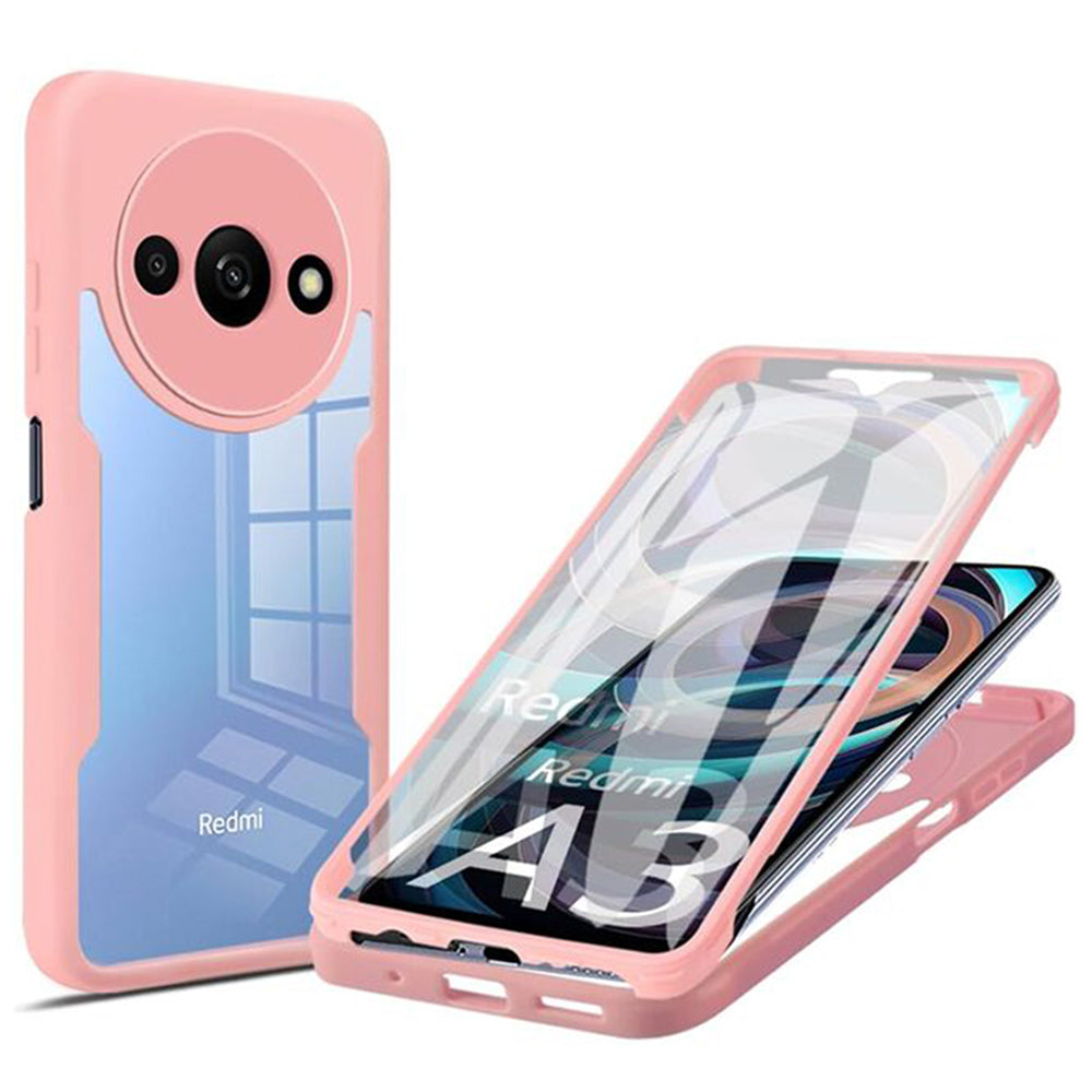 Folie de protectie Techsuit ColorVerse 360 Series + compatibil cu Xiaomi Redmi A3 / Redmi A3x, Roz